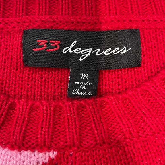 33 Degrees NAUGHTY LIST Sequin Crop Ugly Christmas Sweater Size M - Picture 4 of 6